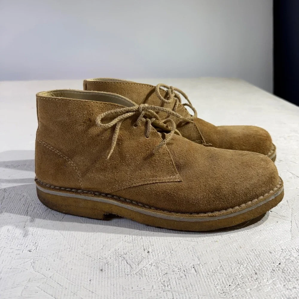 Orvis Suede Chukka Boots Mens 9.5 Brown Crepe Sole Made in Brazil